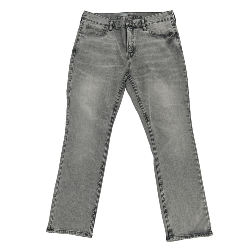 Old Navy Black Gray Marble Slim Built In Tough 24/7 Jeans Size 36 x 30 Men's